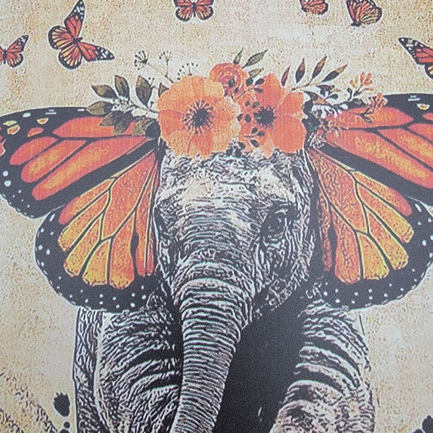 Be Kind Baby Elephant Tin Sign Butterfly Wings