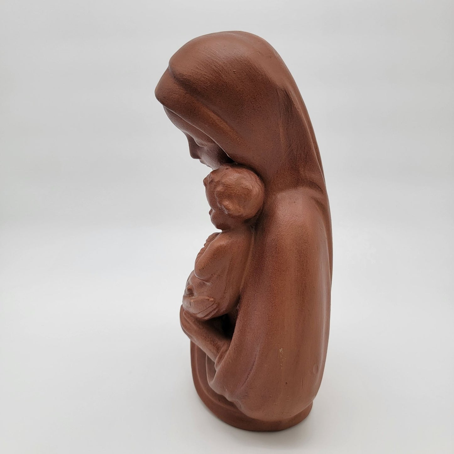 Vintage Madonna & Child Chalkware Sculpture Religious Art