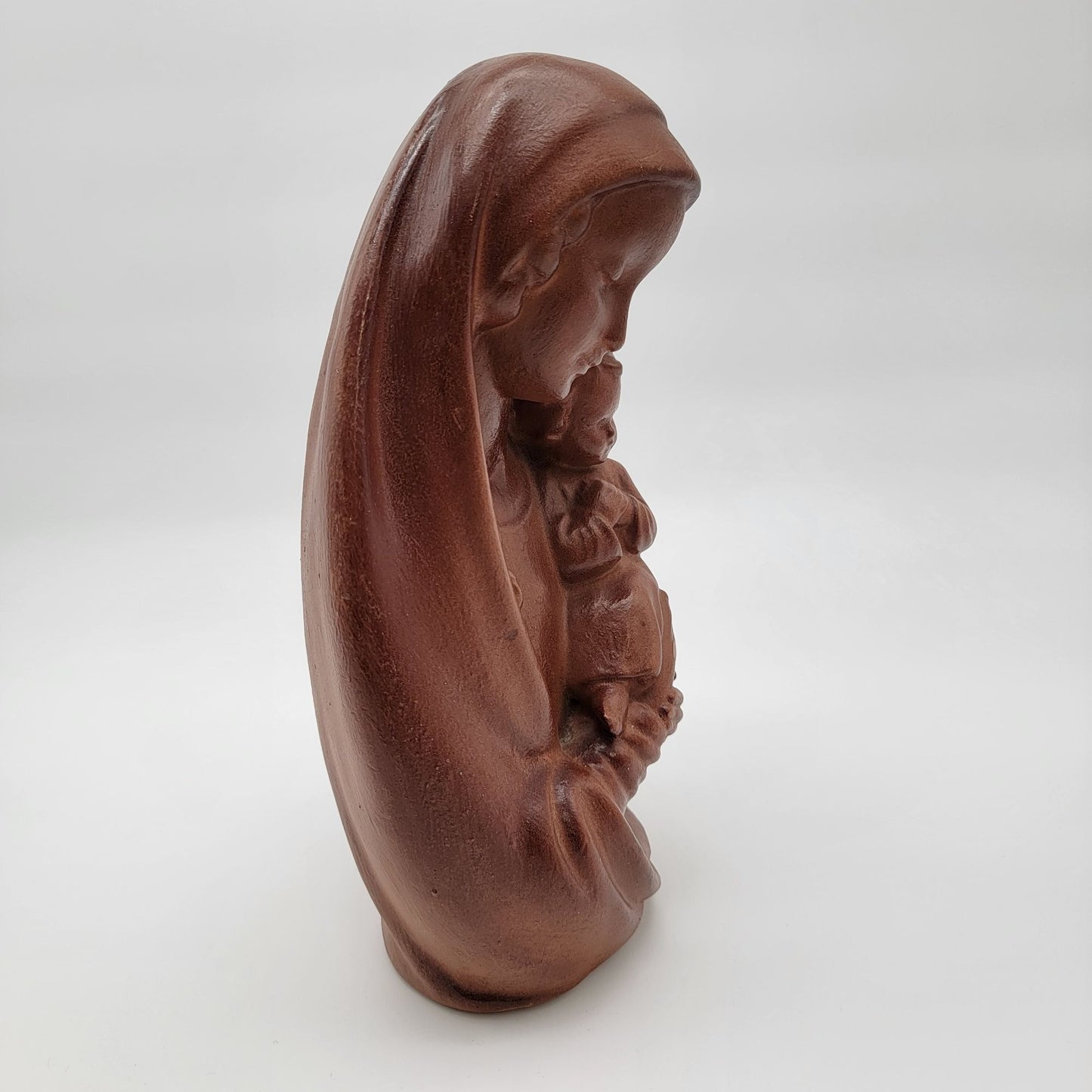 Vintage Madonna & Child Chalkware Sculpture Religious Art