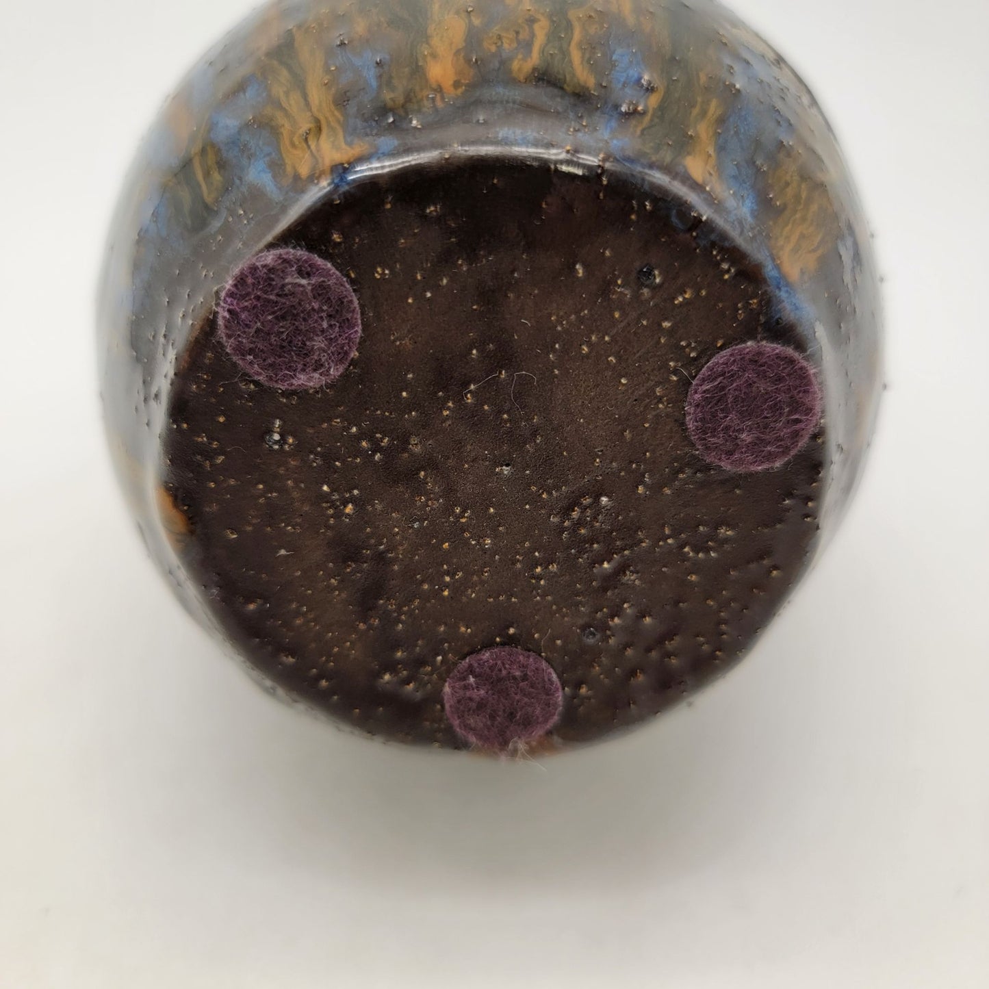 Tall Art Pottery Bud Vase With Drip Glaze Finish