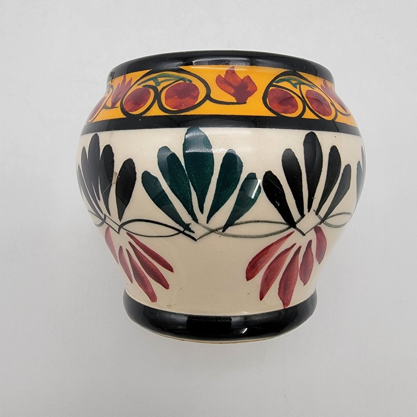 Vintage 1959 St. Jean De Bretagne France  Majolica Flower Pot Or Vase