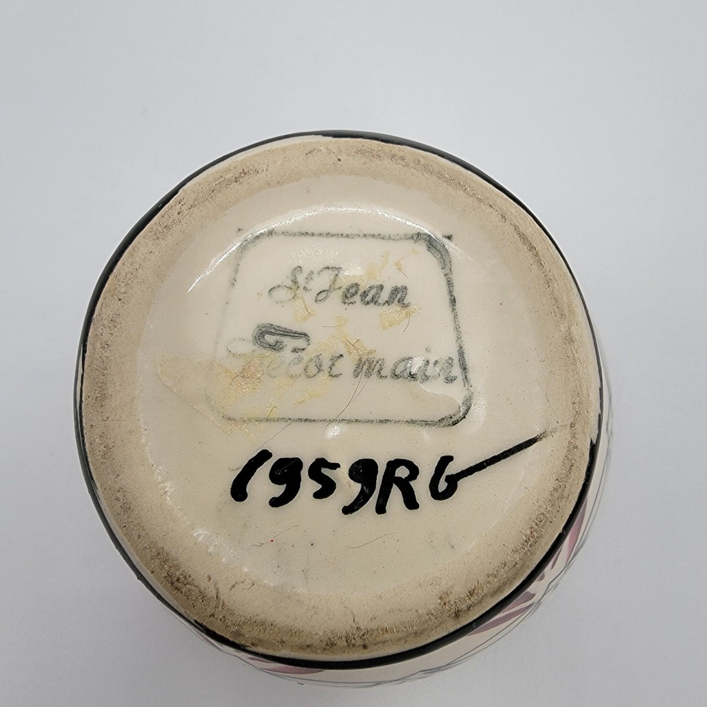 Vintage 1959 St. Jean De Bretagne France  Majolica Flower Pot Or Vase