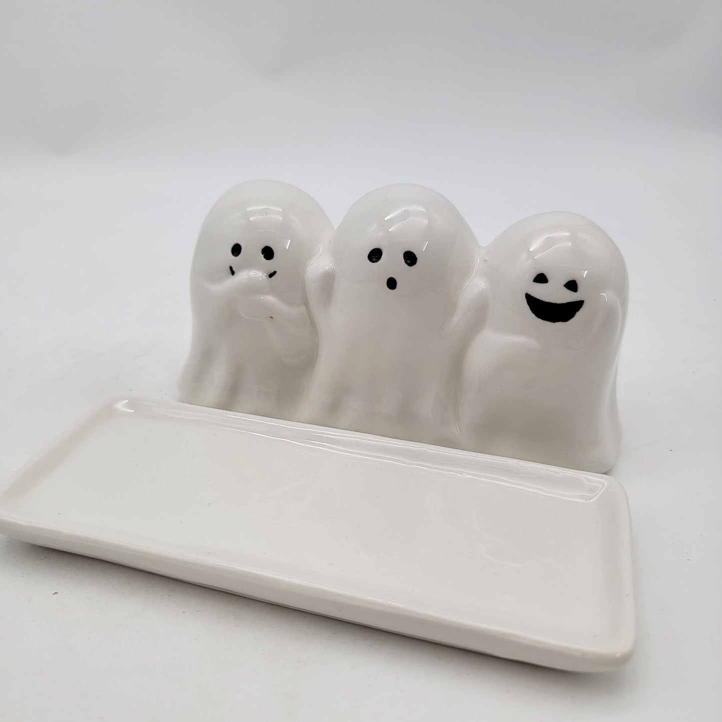 No Evil Ghost Trio Butter Dish