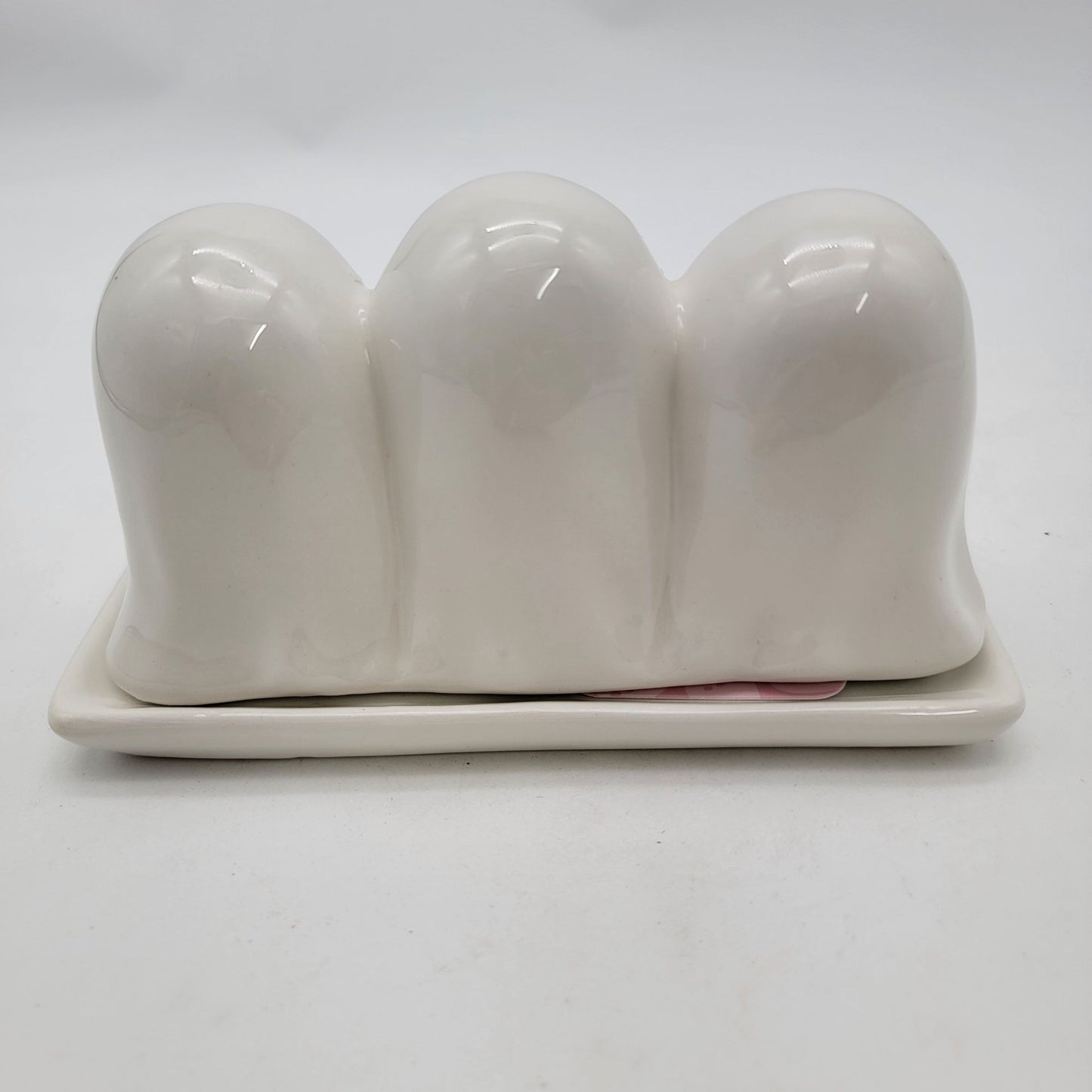 No Evil Ghost Trio Butter Dish