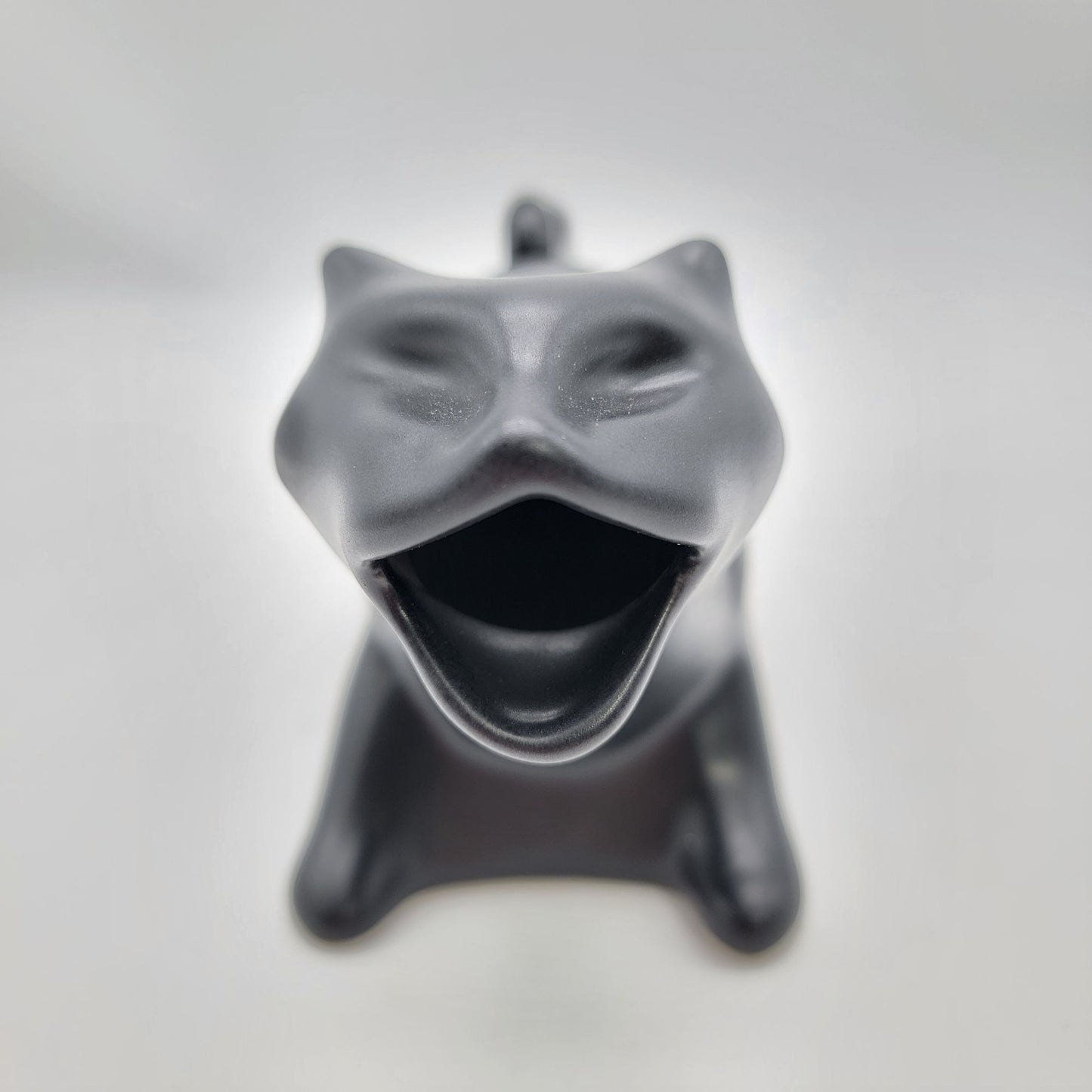 Puking Kitty Cat Black Gravy Server Pitcher