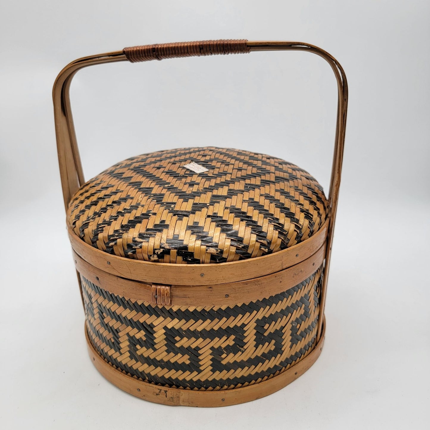 Vintage Chinese Woven Bamboo Wedding Basket