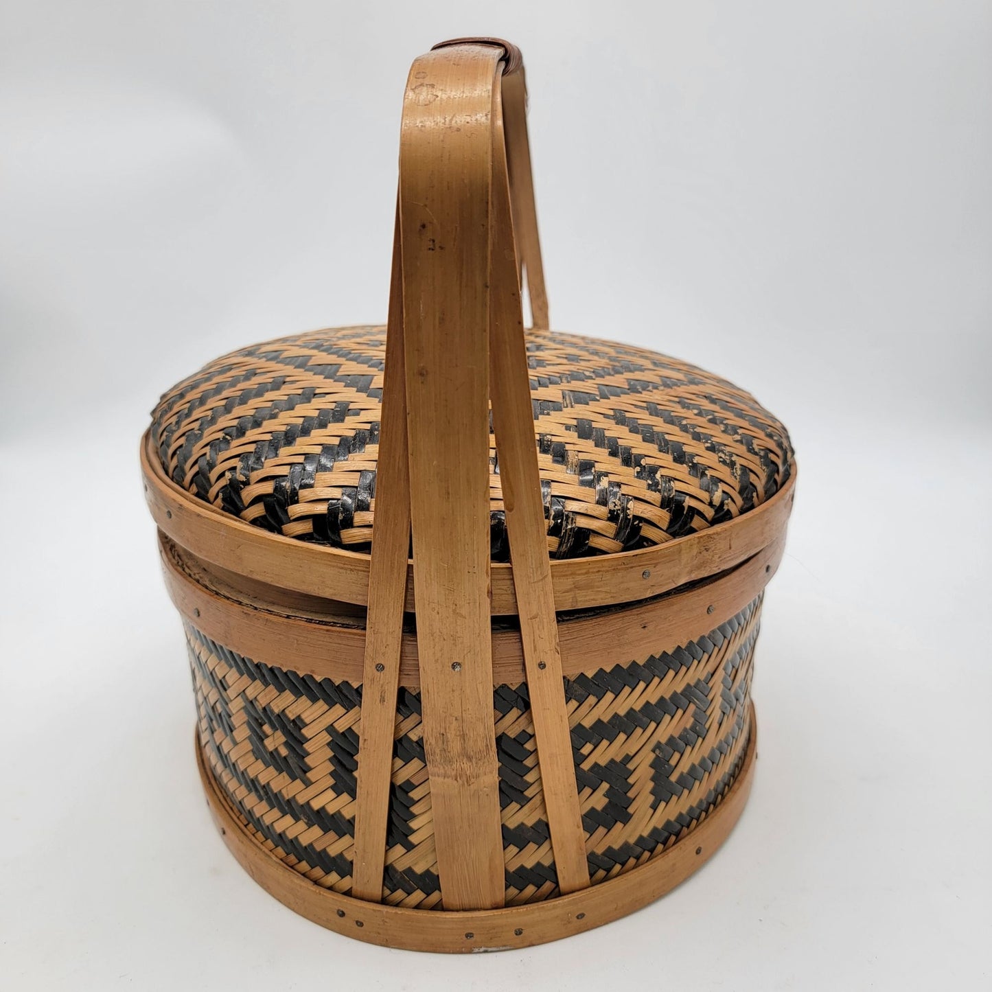 Vintage Chinese Woven Bamboo Wedding Basket