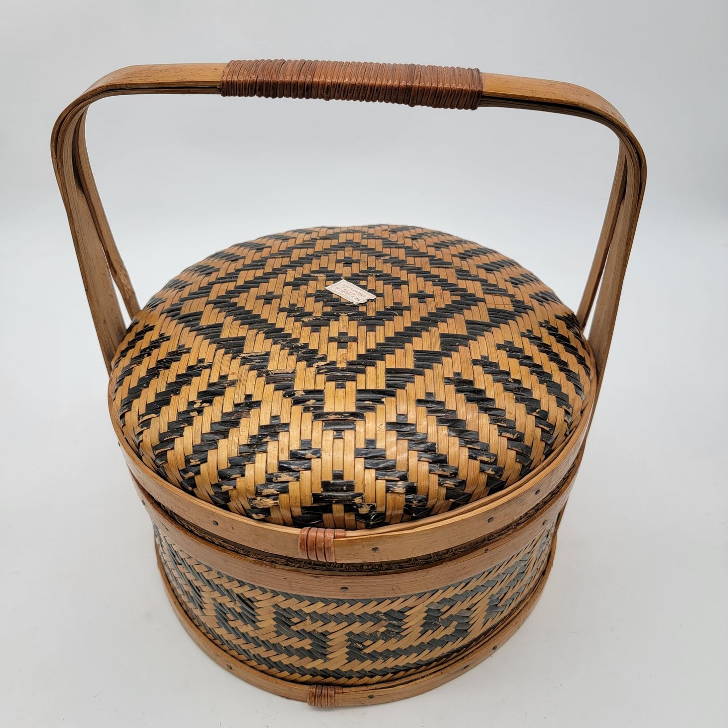 Vintage Chinese Woven Bamboo Wedding Basket