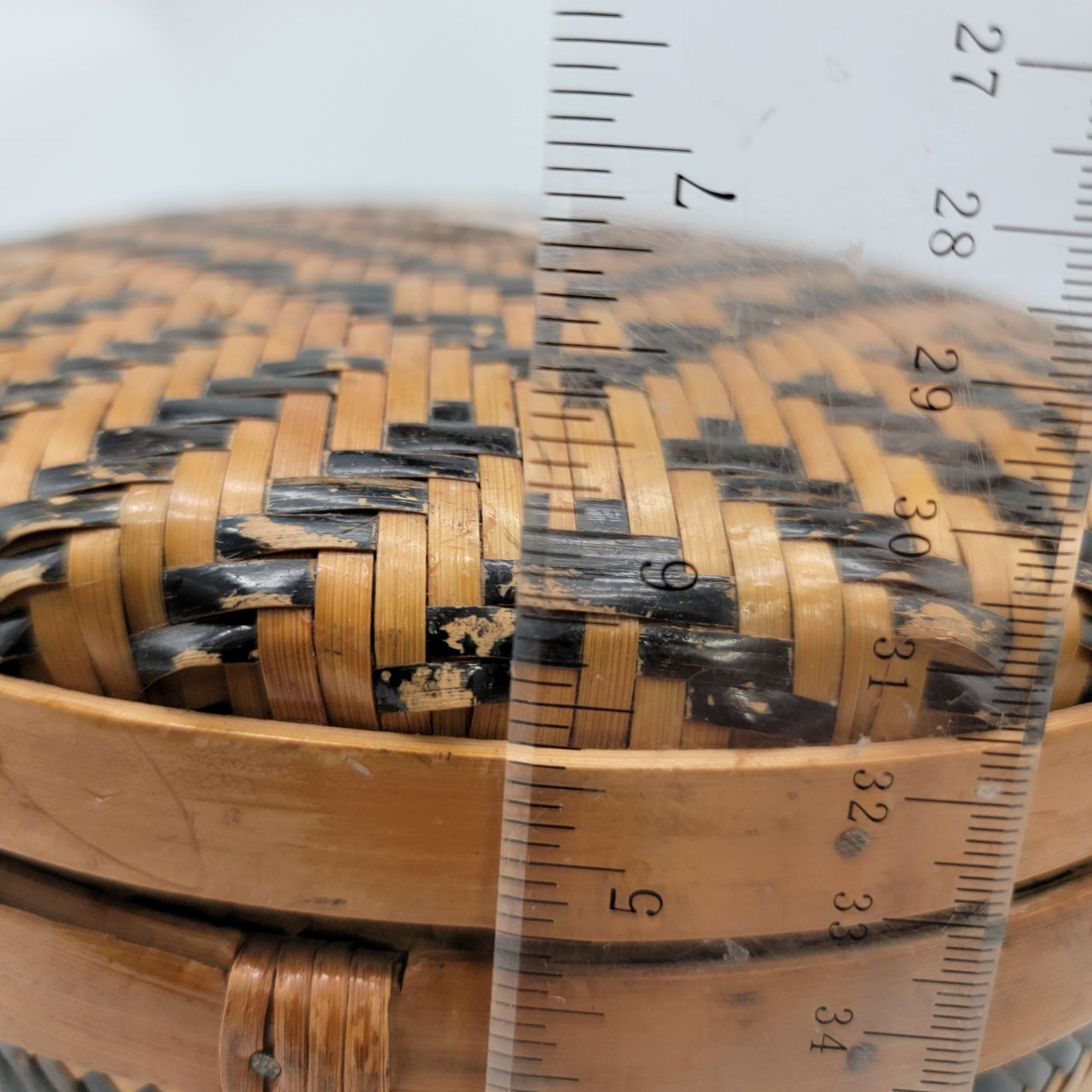Vintage Chinese Woven Bamboo Wedding Basket