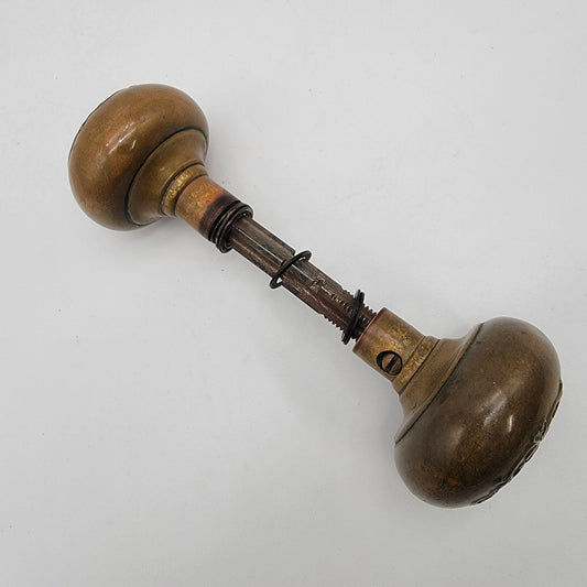 Antique Wrought Bronze Door Knob Pair - Circa Early 1900's