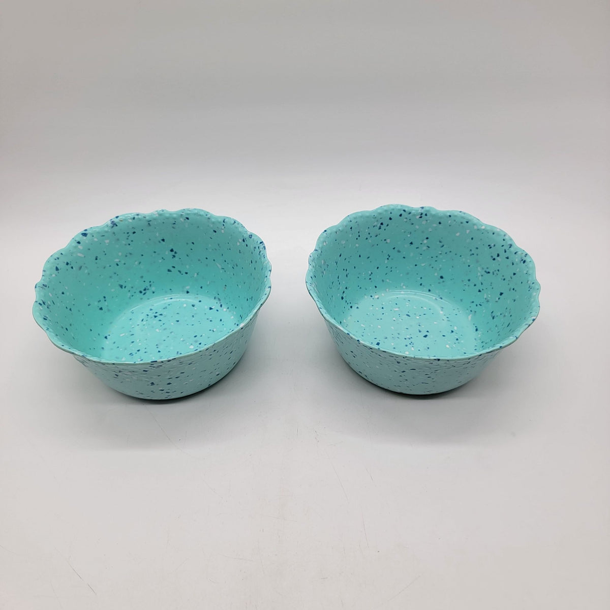 Pioneer Woman Juliette Melamine Bowls Set Of 2 Teal Blue Speckled