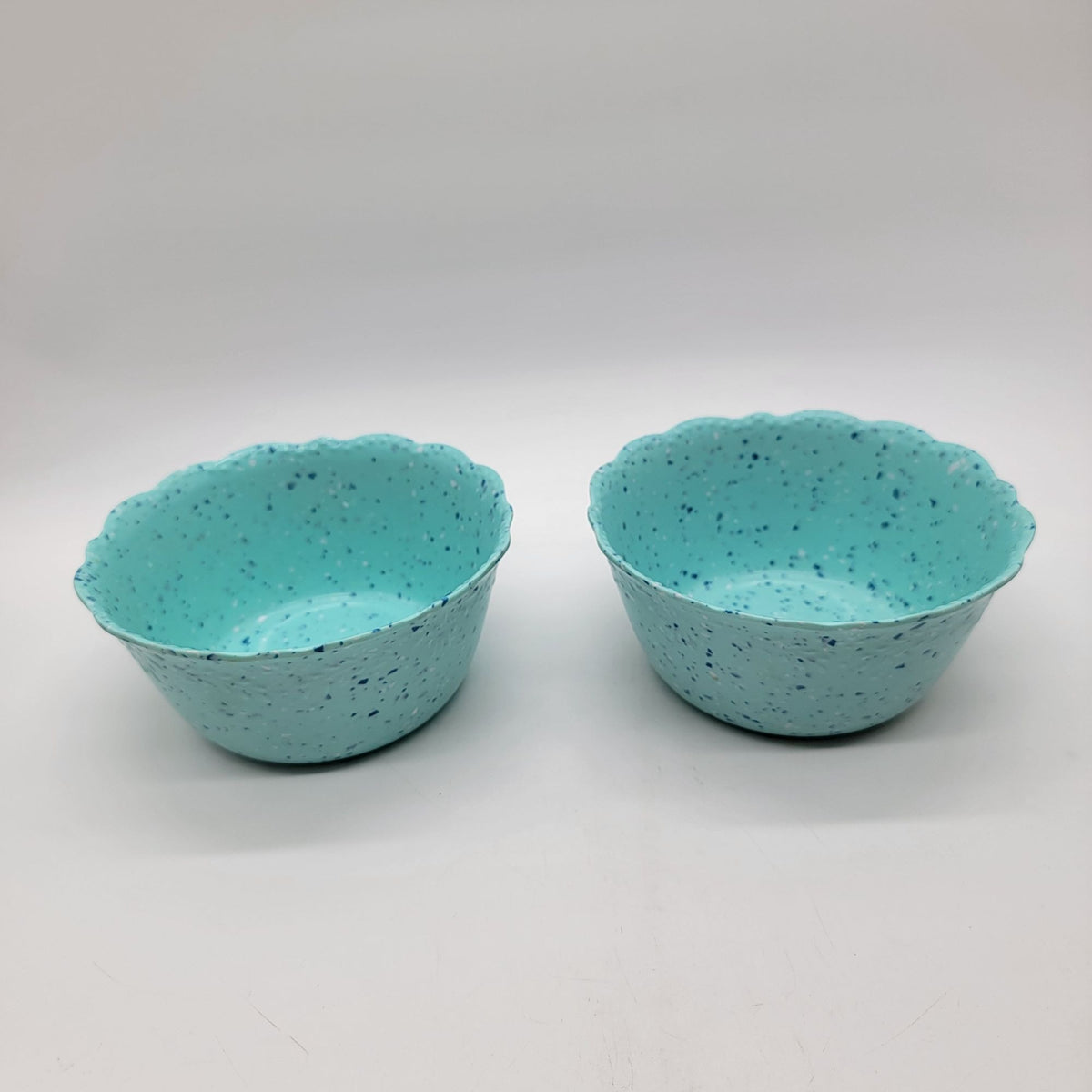 Pioneer Woman Juliette Melamine Bowls Set Of 2 Teal Blue Speckled