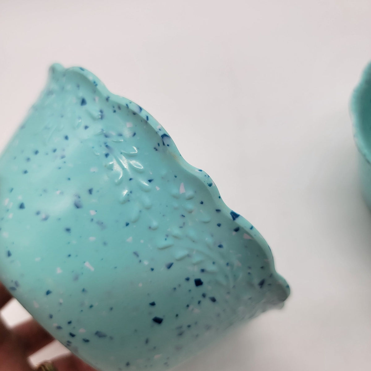 Pioneer Woman Juliette Melamine Bowls Set Of 2 Teal Blue Speckled