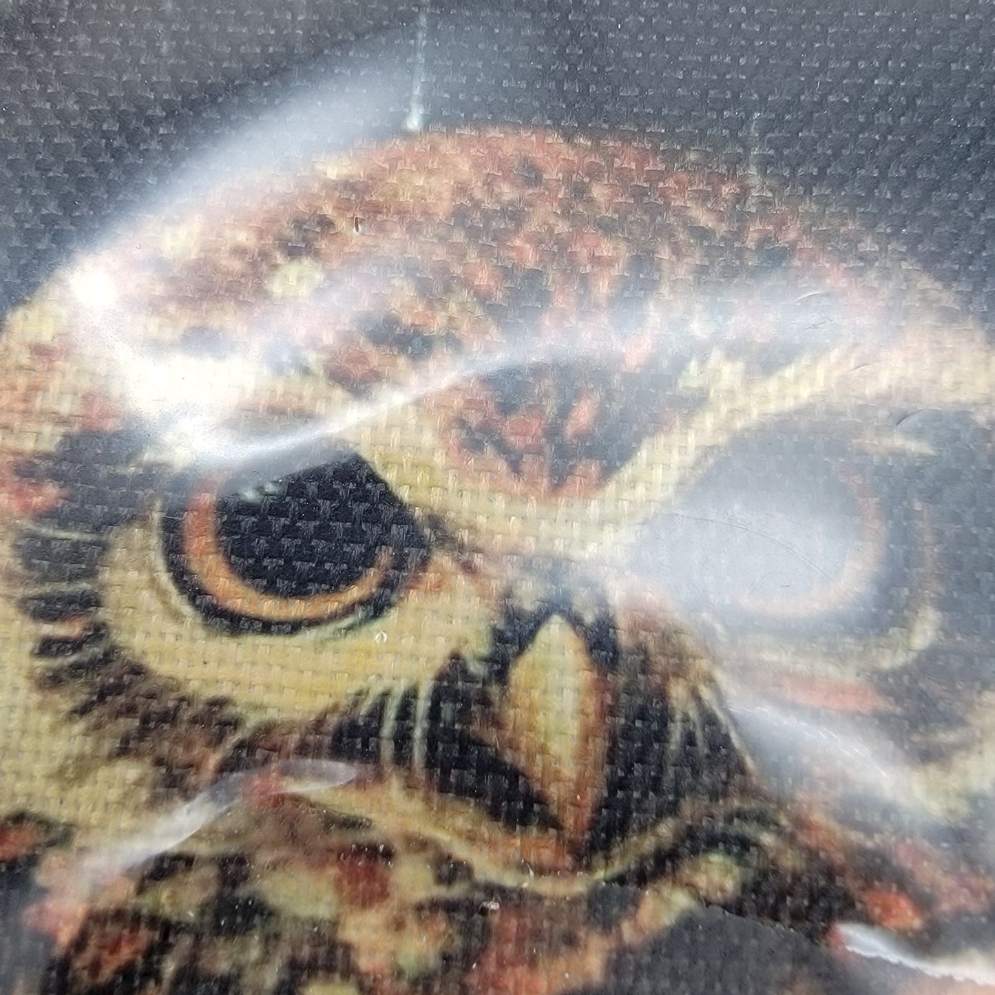 Owl & Mushroom Fabric Art Framed - NEW