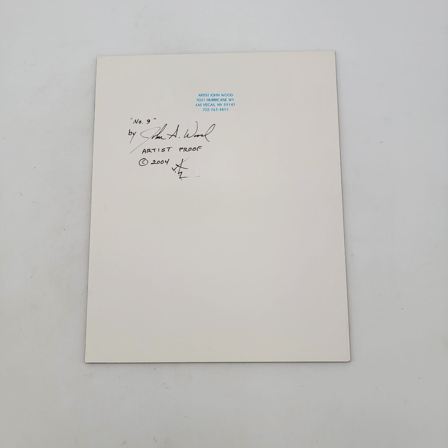 "No. 9" Artist Proof Giclee On Canvas By John A. Wood Signed & Dated 2004