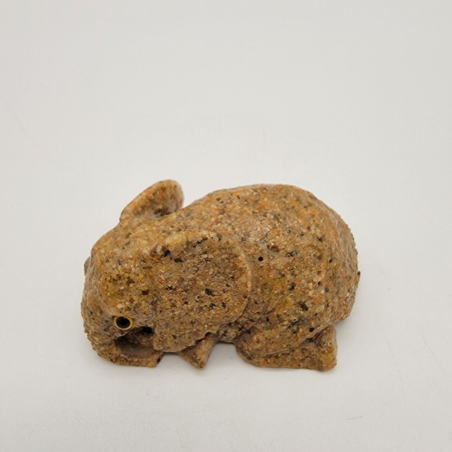 Composite Stone Pebble Elephant Figurine