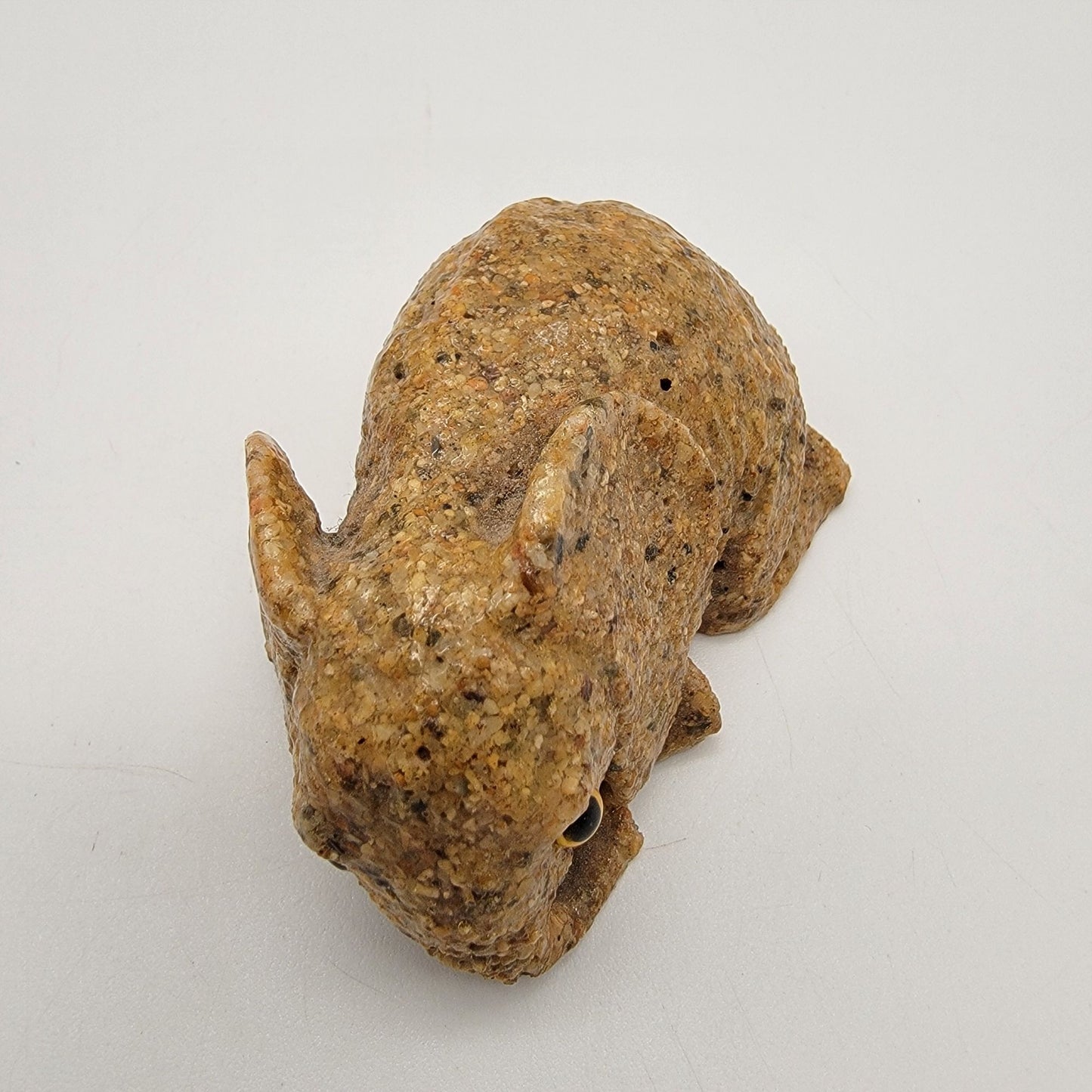 Composite Stone Pebble Elephant Figurine