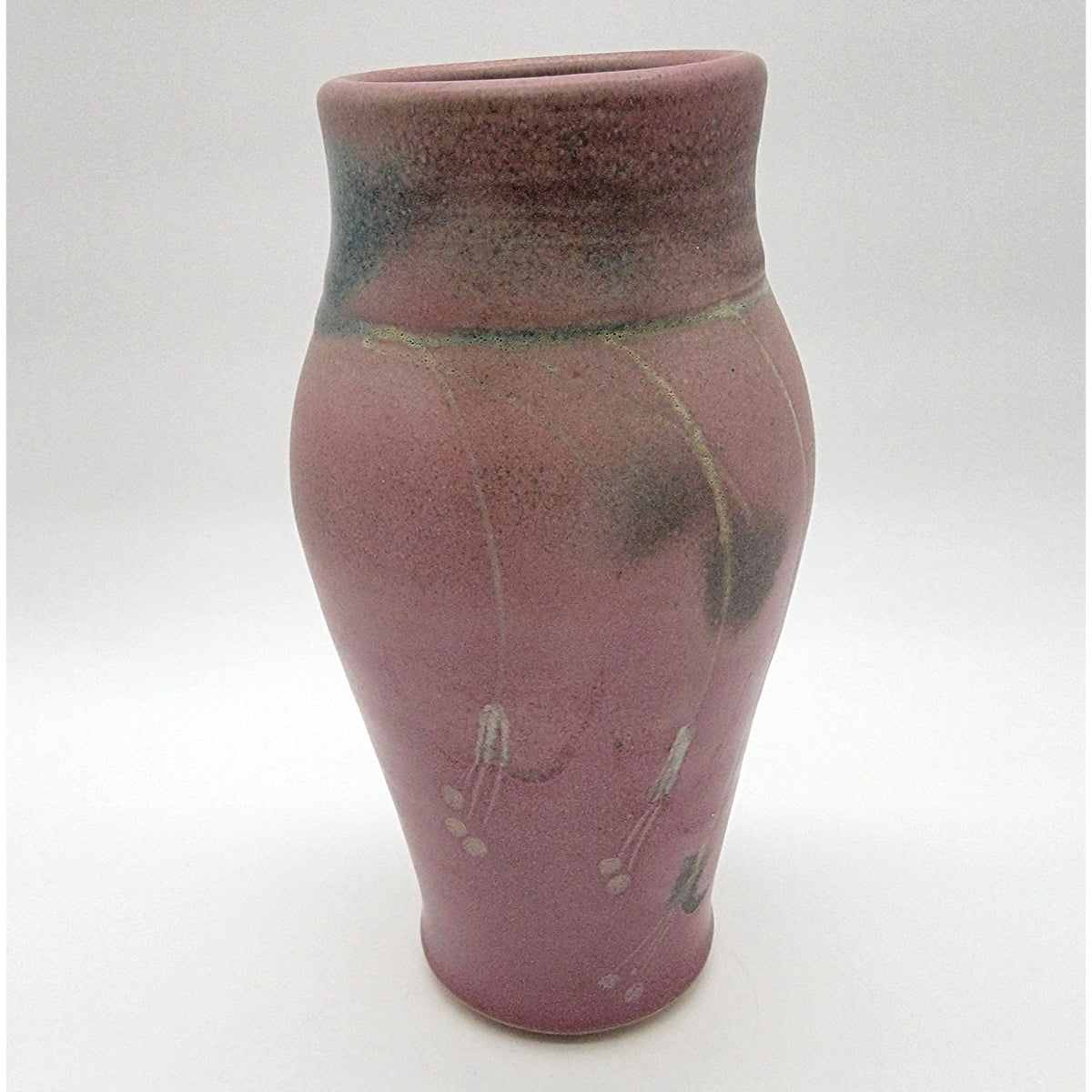Jill Kealley L'Unique Australian Pottery Vase Pink & Green Glaze
