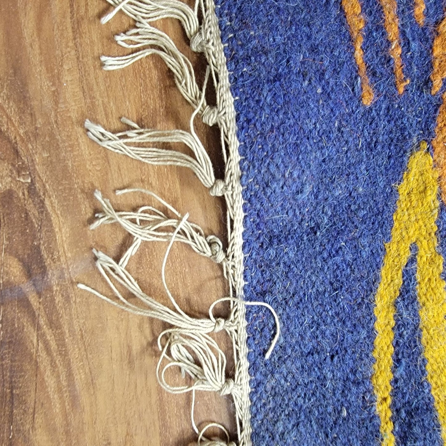 Vintage Pictorial Kilim Folk Art Rug With Village Scene & Donkeys Hand Woven Wool