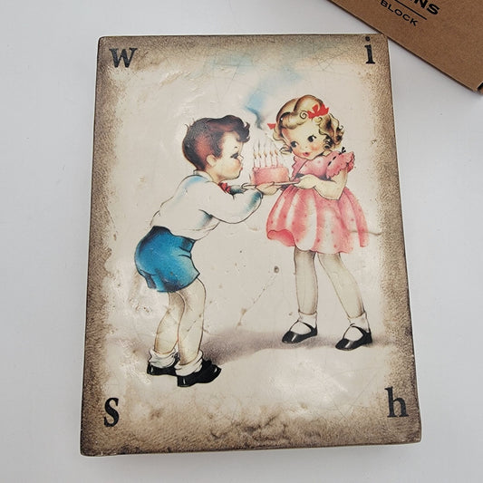 Retired Sid Dickens Memory Block SB04 Wish