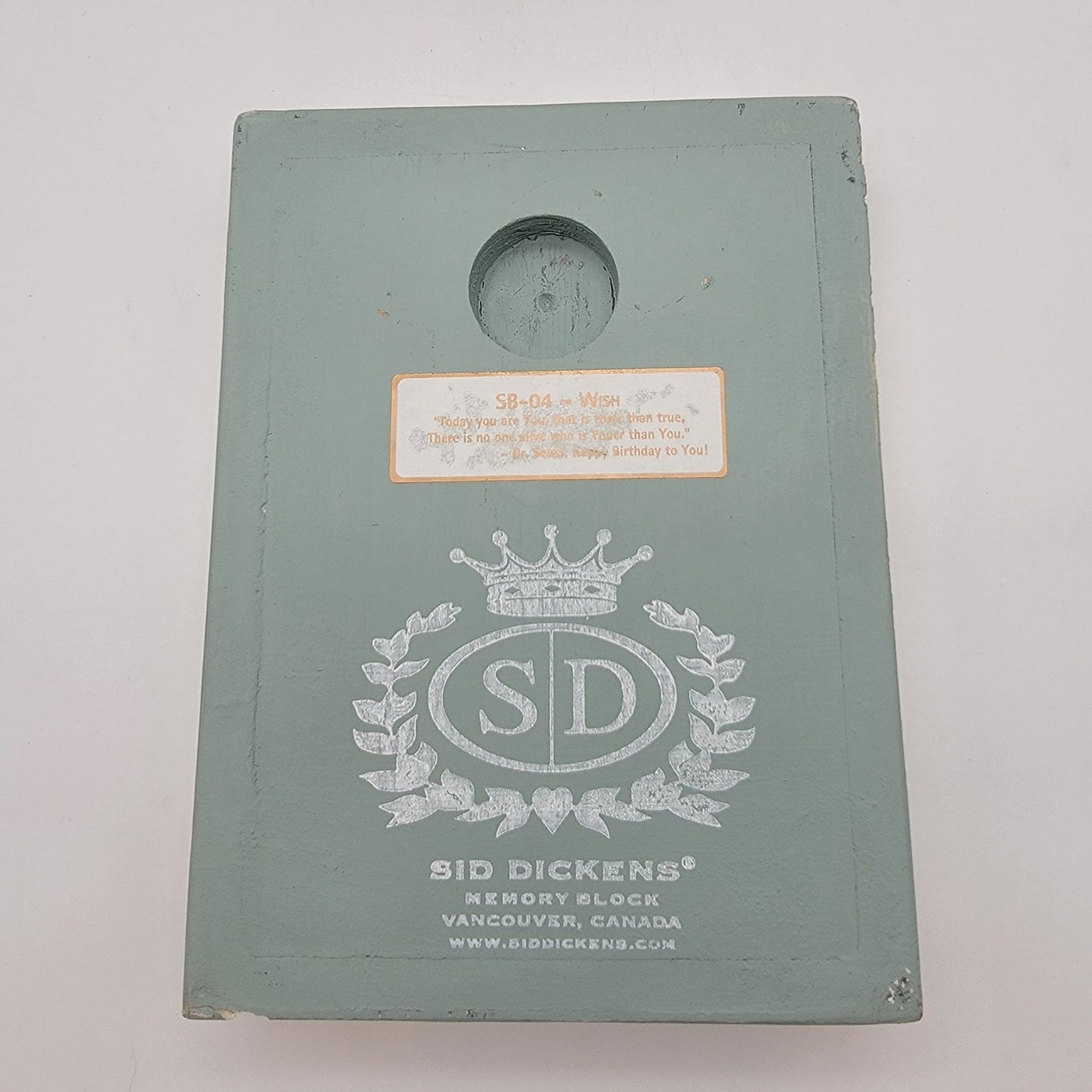 Retired Sid Dickens Memory Block SB04 Wish