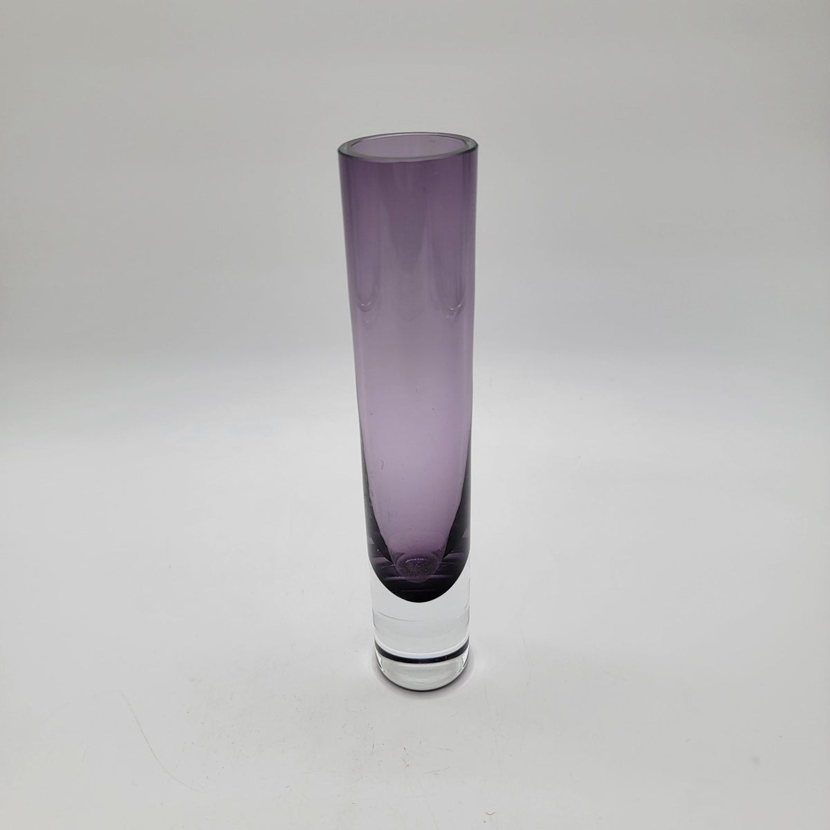 Vintage Krosno Amethyst Purple Art Glass Bud Vase