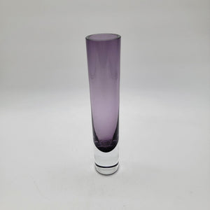Vintage Krosno Amethyst Purple Art Glass Bud Vase