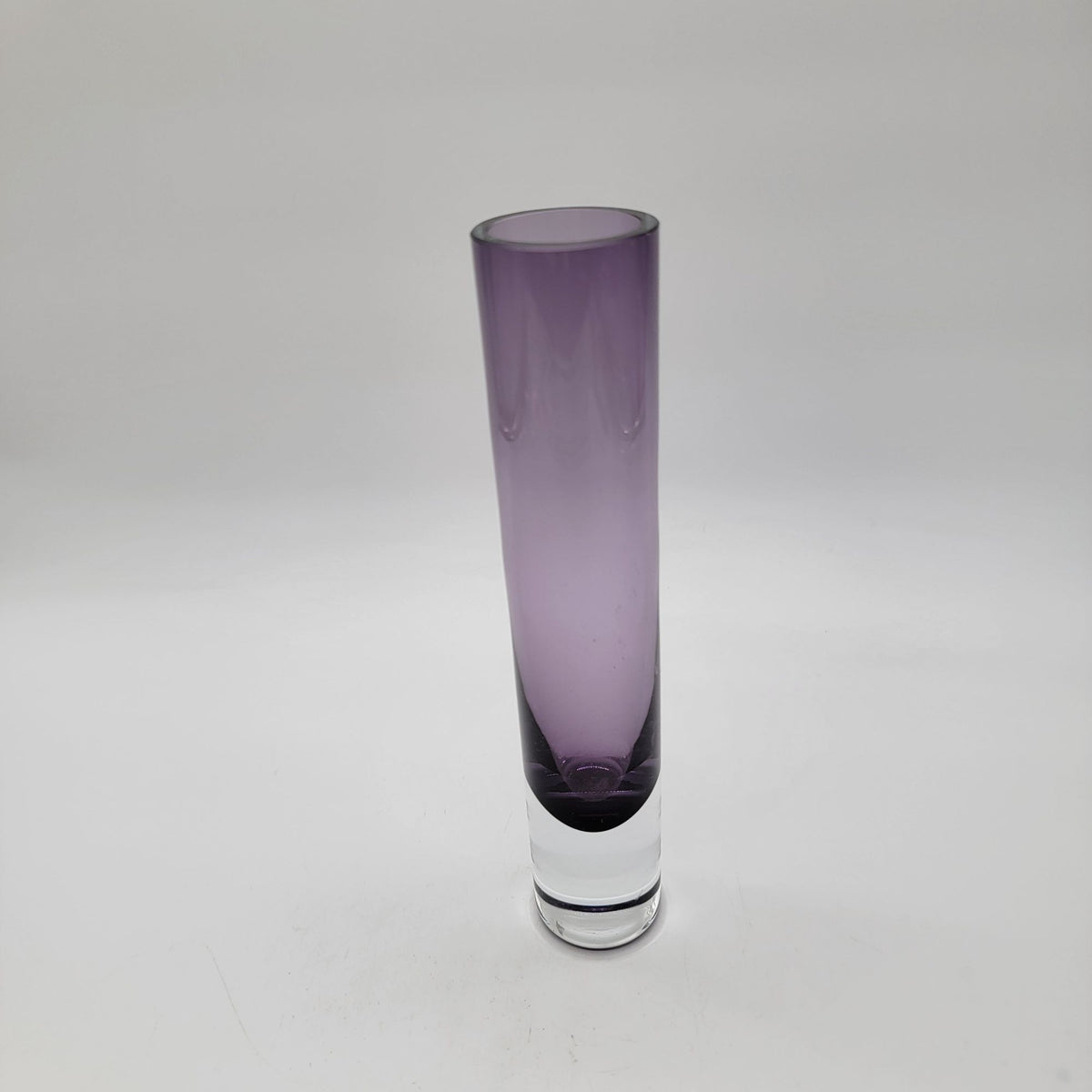 Vintage Krosno Amethyst Purple Art Glass Bud Vase