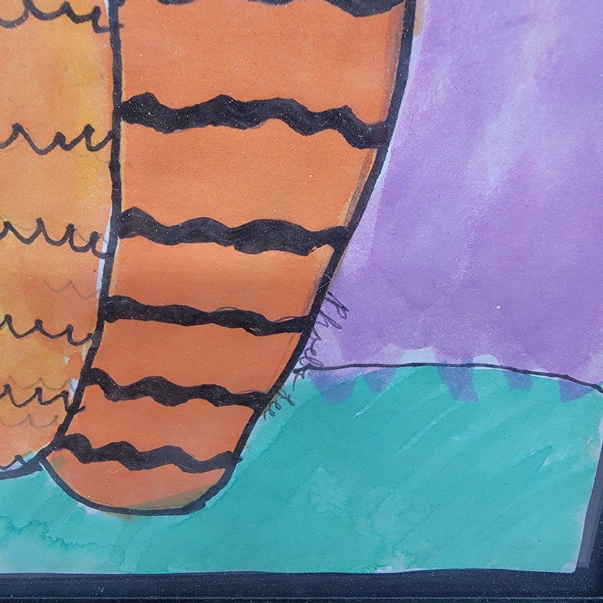 Original Pumpkin Watercolor Art Signed Phoebe Lee