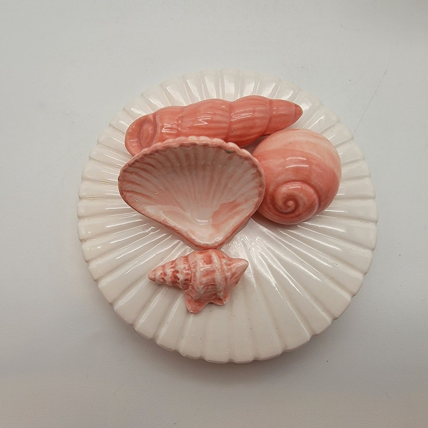 Pair of 1976 Fitz & Floyd Coquille Seashells Canisters