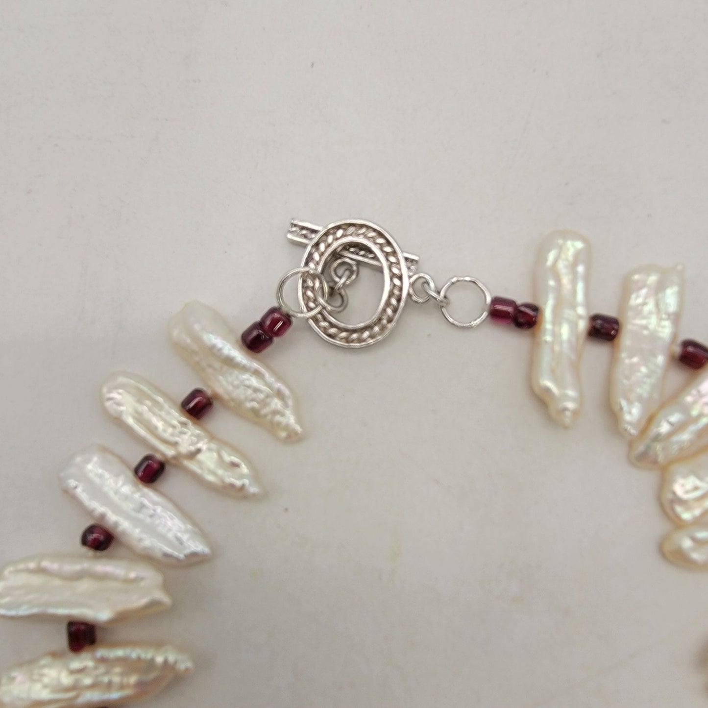 Mabe Blister Pearl Biwa Baroque Freshwater Pearls Necklace