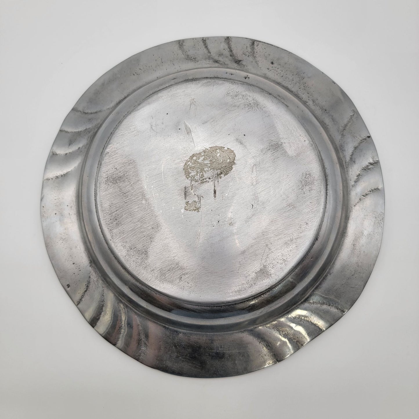 Vintage Pewter Strawberry Serving Bowl