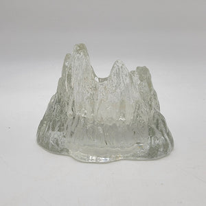 1970s Nybro Sweden Iceberg Glass Candle Holder