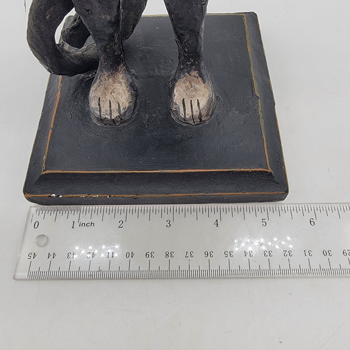Vintage 2002 Folk Art Cat Sculpture by Sharon Andrews