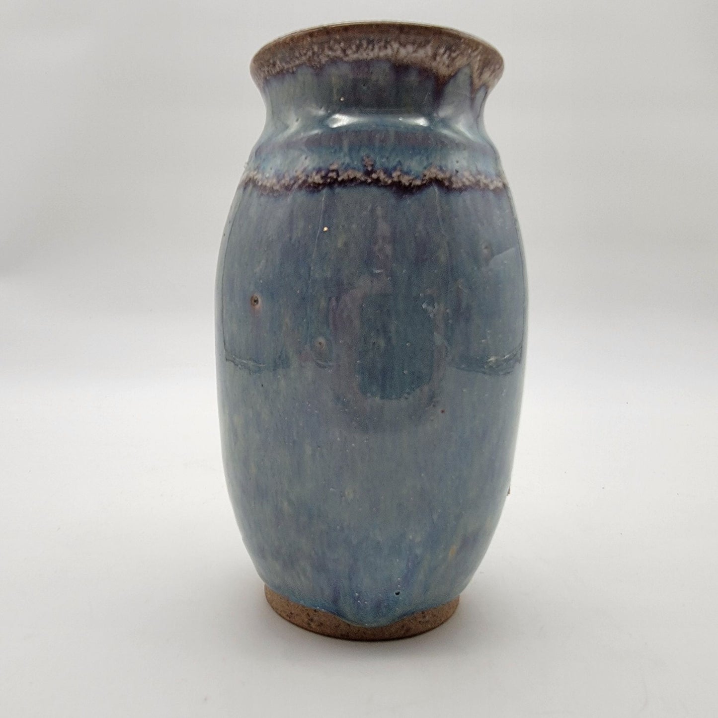 Vintage Netzi Tonala Mexican Pottery Vase with Flower