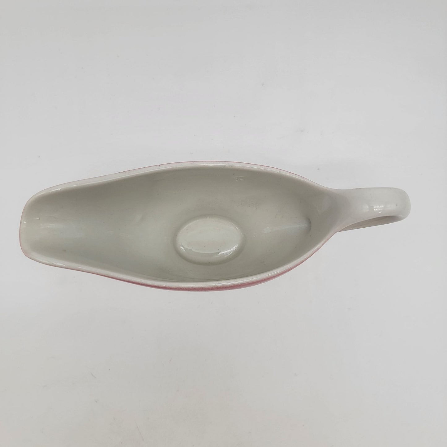 Vintage Shenango China USA Gravy Sauce Boat T-34 Pink & White