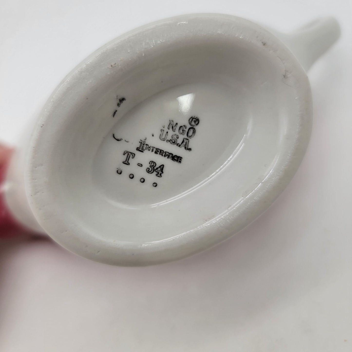 Vintage Shenango China USA Gravy Sauce Boat T-34 Pink & White