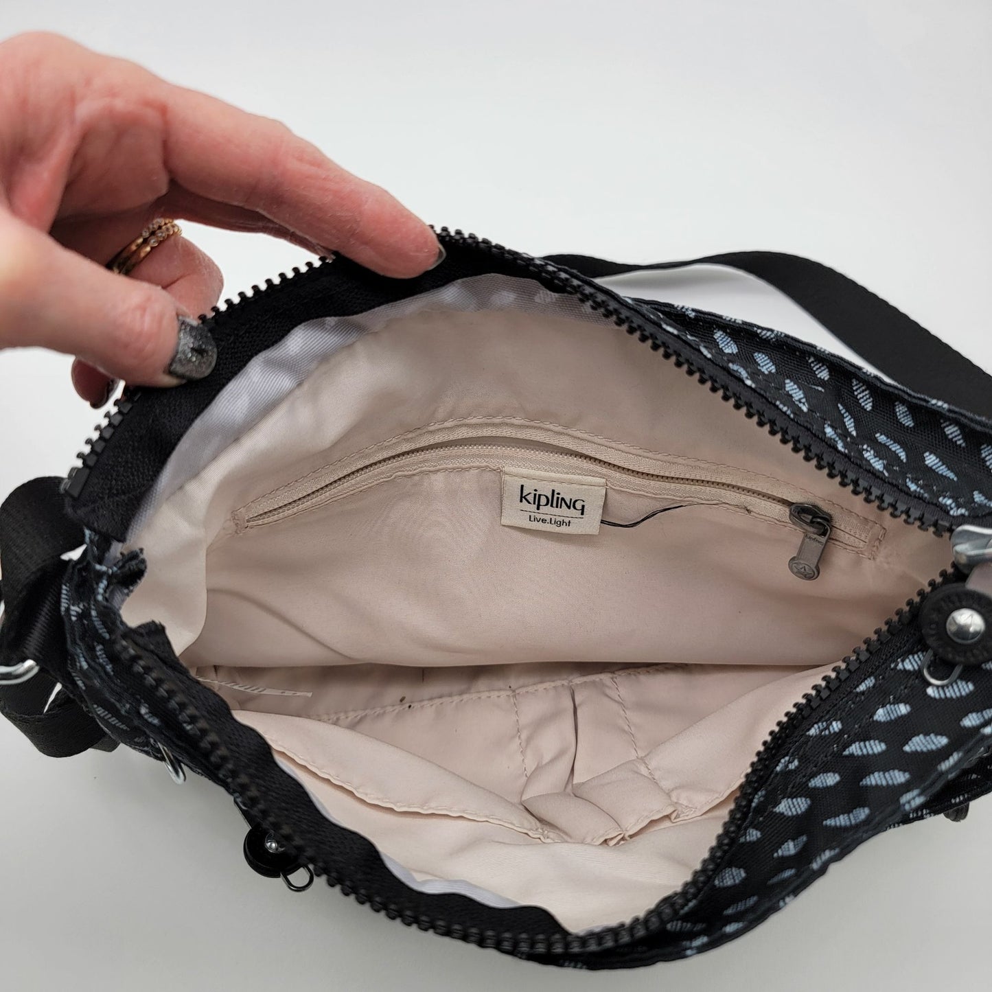 Kipling New Angie Crossbody Purse In Ultimate Dots