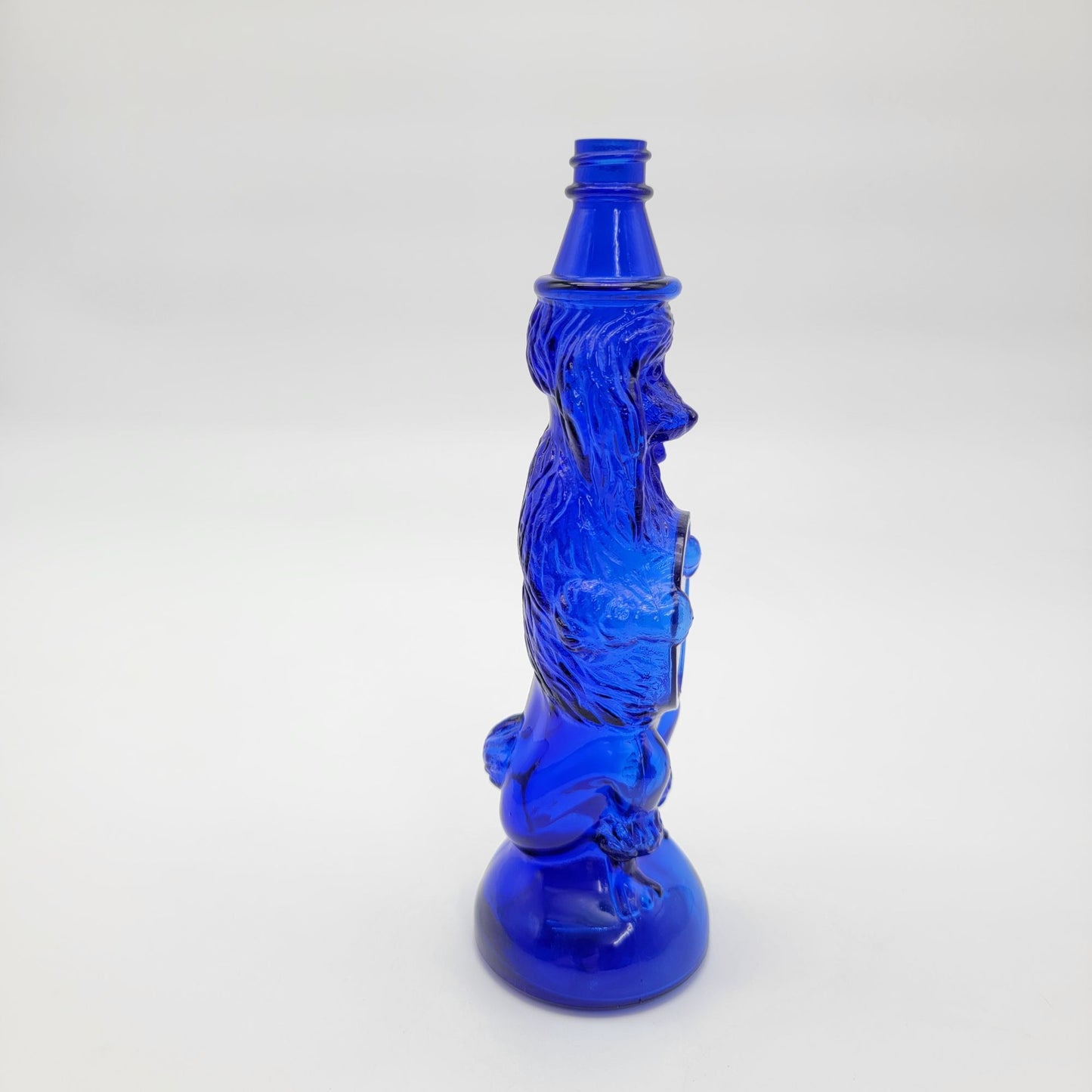 Vintage Maryland Glass Cobalt Blue Shampoodle Dog Bottle