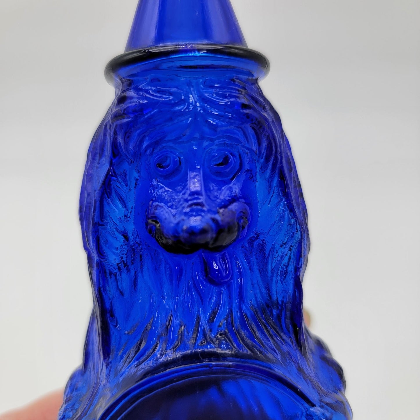 Vintage Maryland Glass Cobalt Blue Shampoodle Dog Bottle