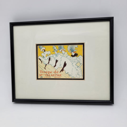 Vintage Framed Print "Troupe De Mlle Églantine" By Henri De Toulouse-Lautrec