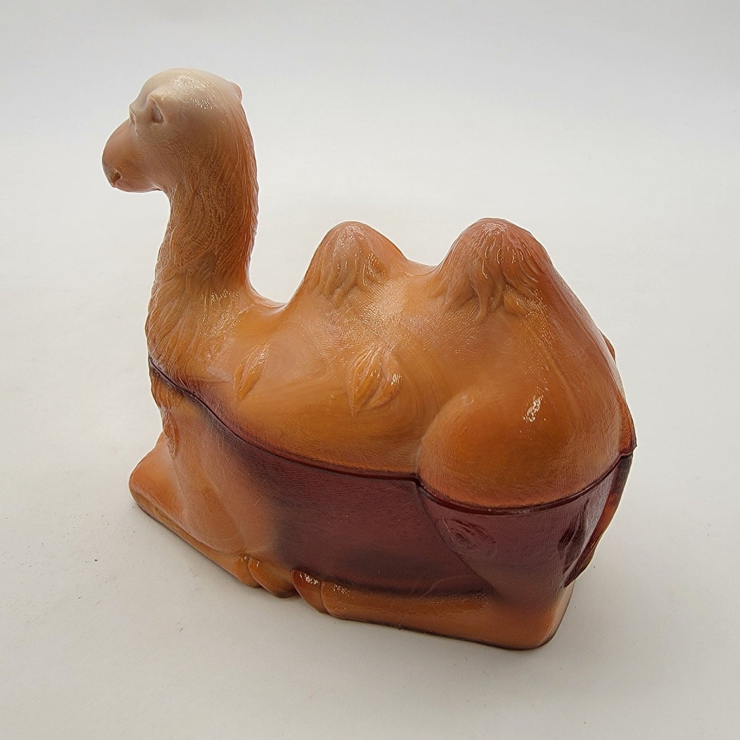 Vintage Westmoreland Chocolate Slag Glass Camel Candy Dish