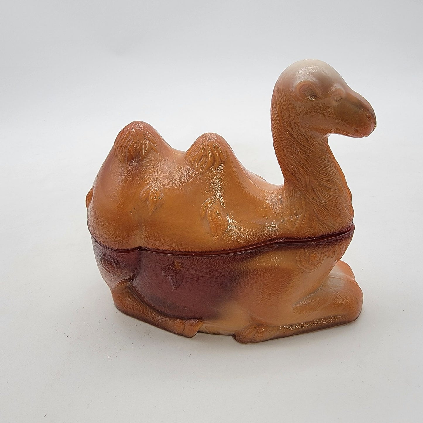 Vintage Westmoreland Chocolate Slag Glass Camel Candy Dish