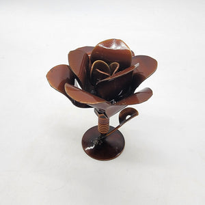 1970s Copper Rose Sculpture Nuts and Bolts