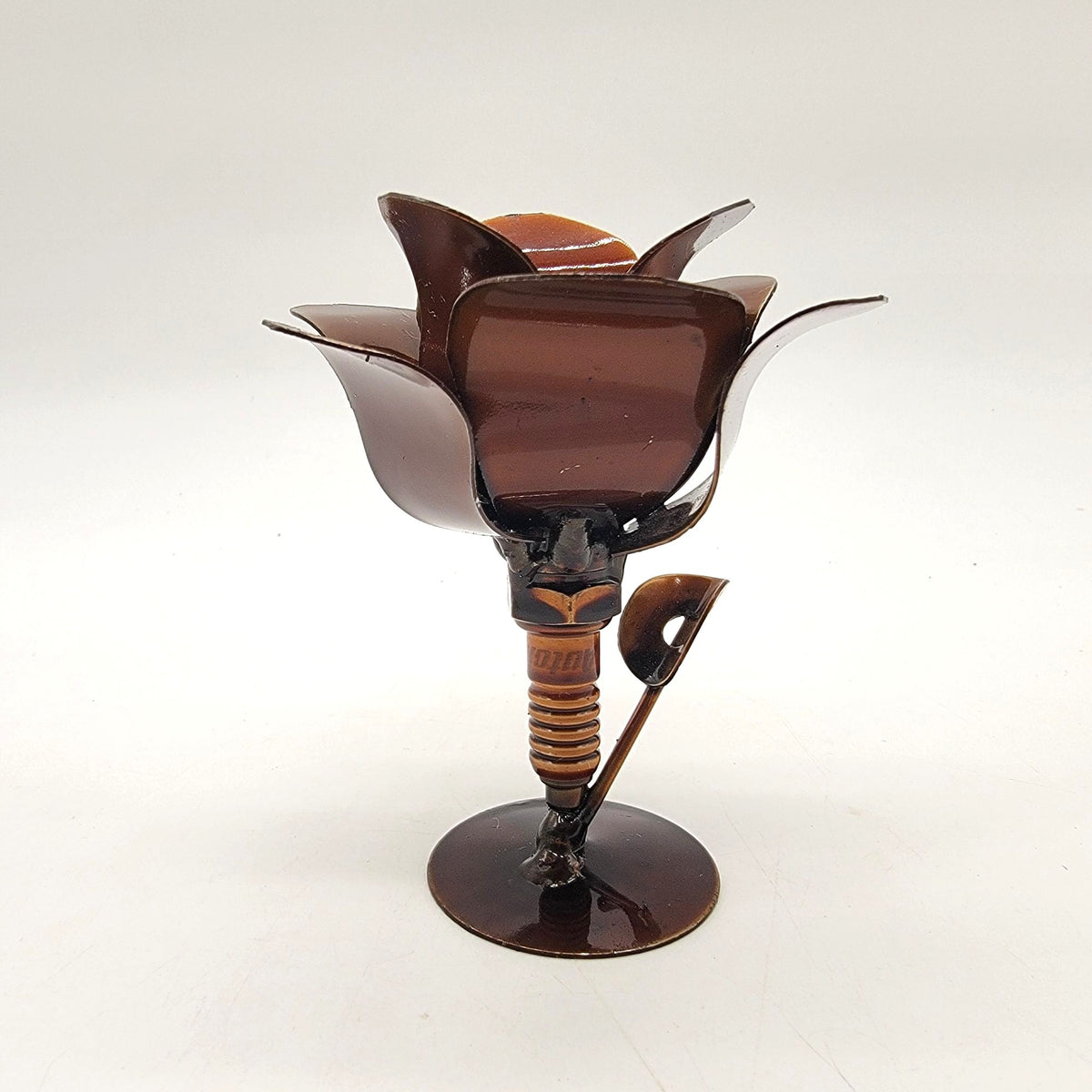 1970s Copper Rose Sculpture Nuts and Bolts
