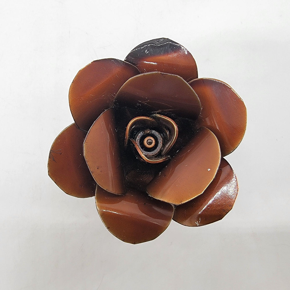 1970s Copper Rose Sculpture Nuts and Bolts