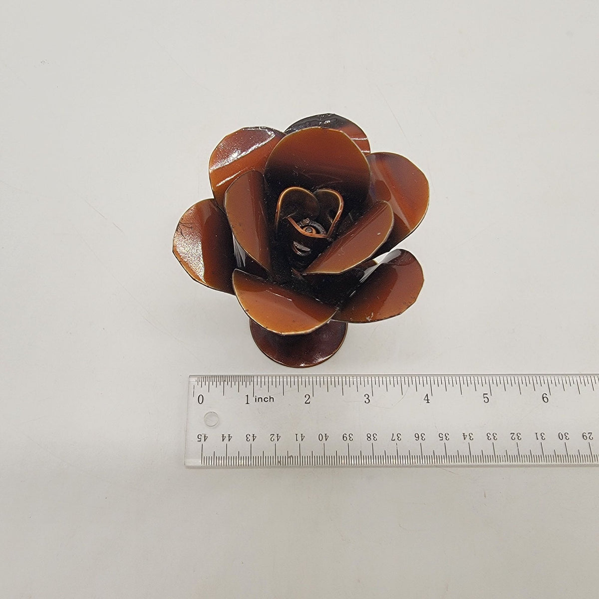1970s Copper Rose Sculpture Nuts and Bolts