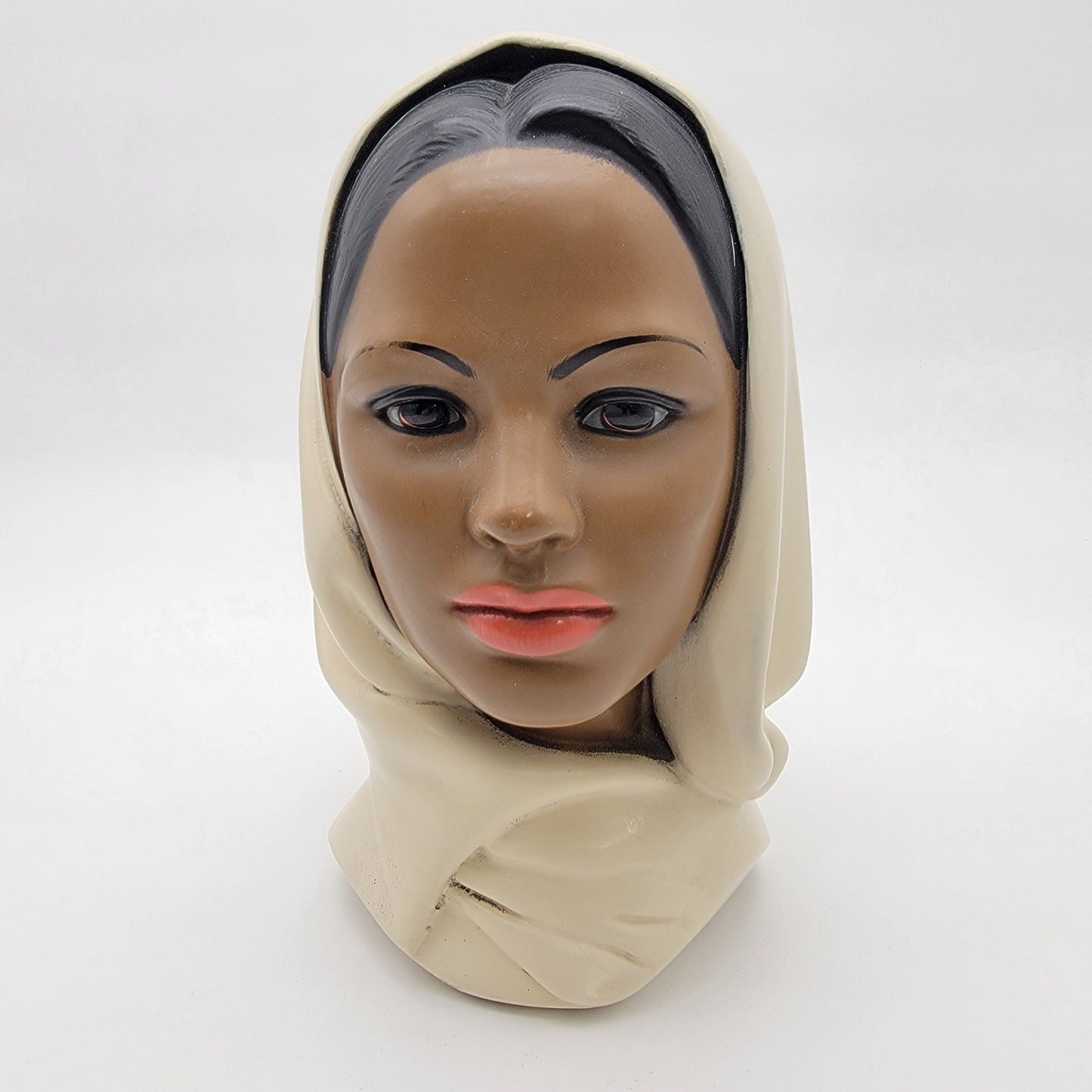 Vintage Marwal Arab Woman Chalkware Bust