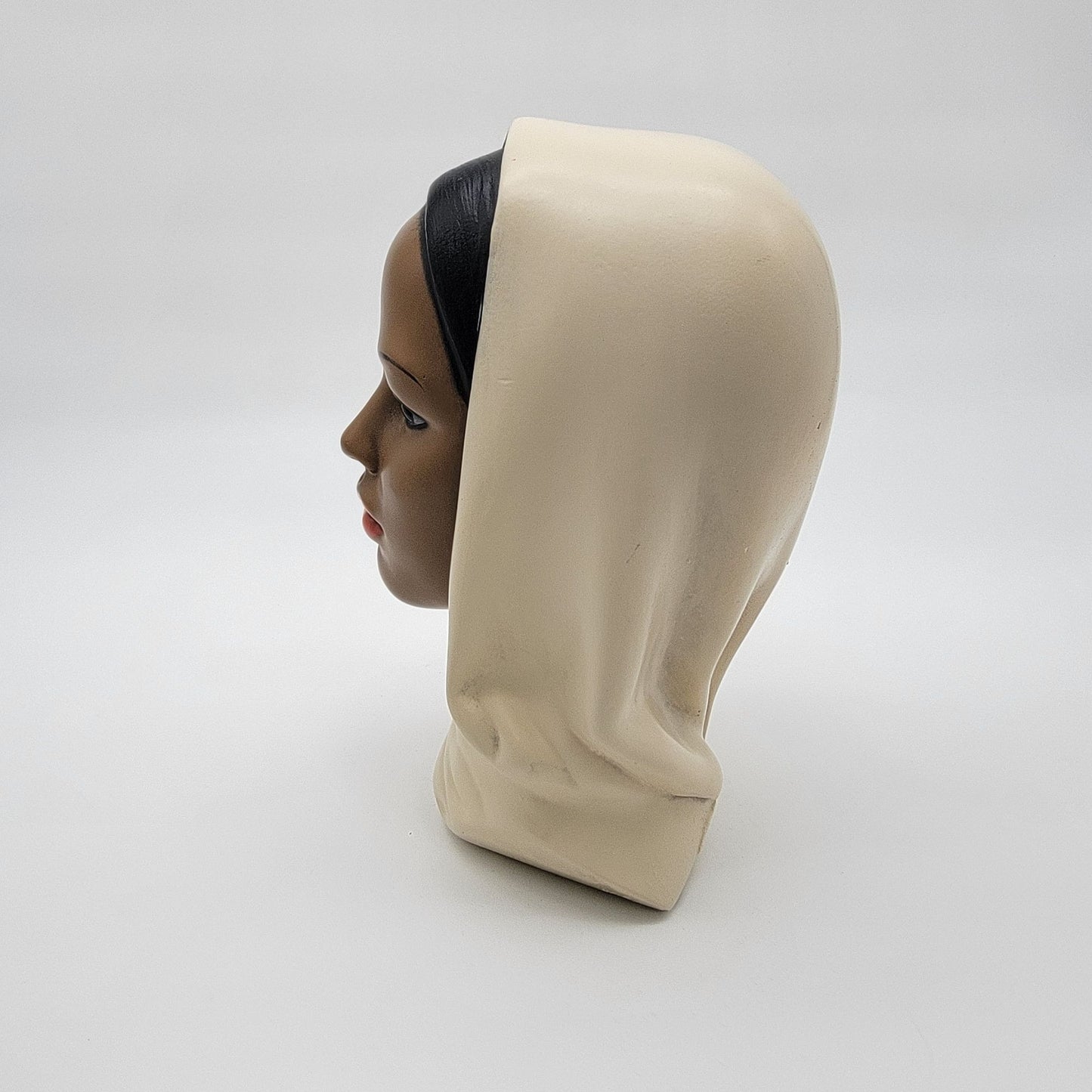 Vintage Marwal Arab Woman Chalkware Bust