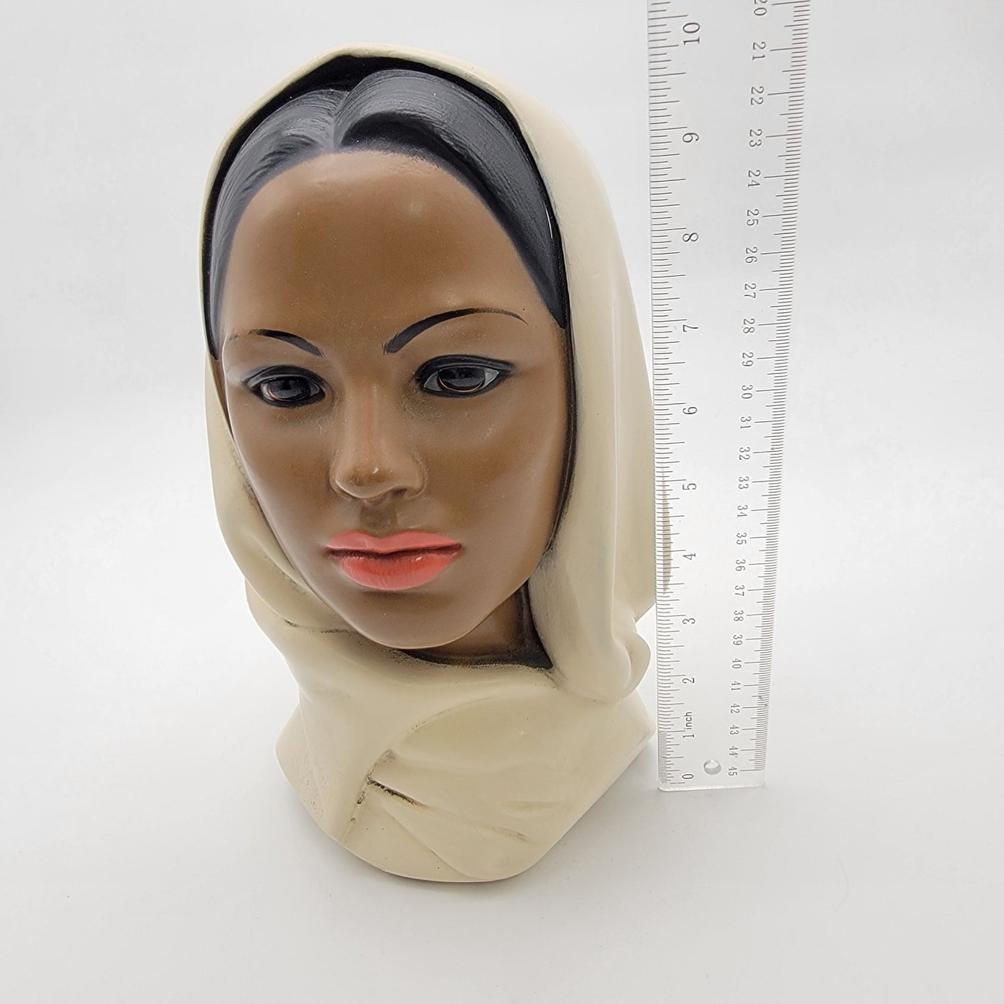 Vintage Marwal Arab Woman Chalkware Bust